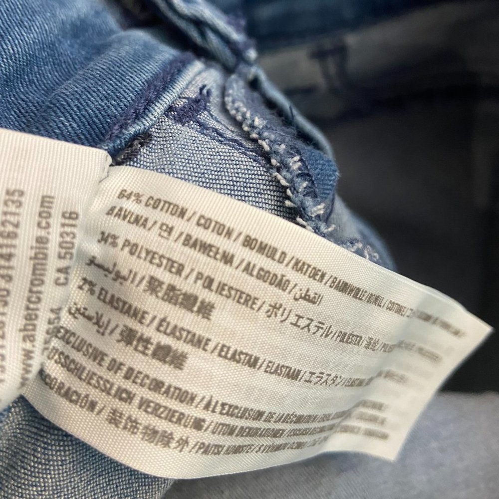 Abercrombie + Fitch Mid-Rise Skinny Jeans -25x29 - Picture 6 of 8